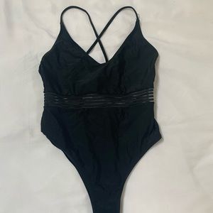 Black Cheeky One Piece